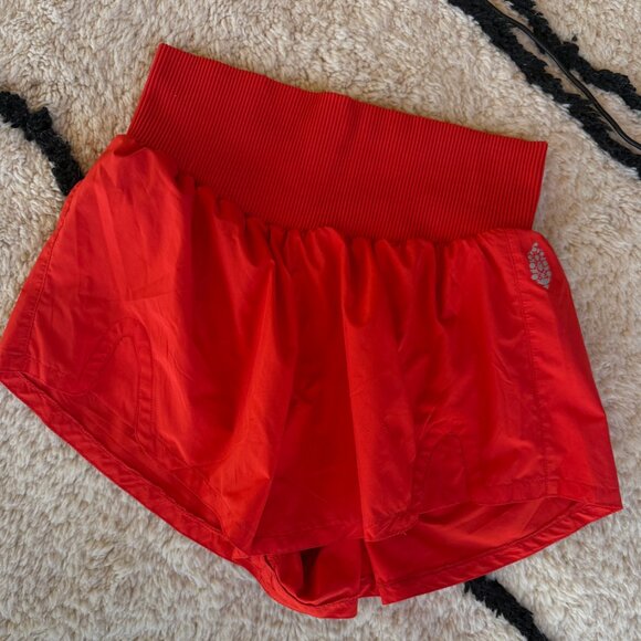 FREE PEOPLE MOVEMENT Carpe Diem Shorts in Red Size Small / Medium - Picture 3 of 6
